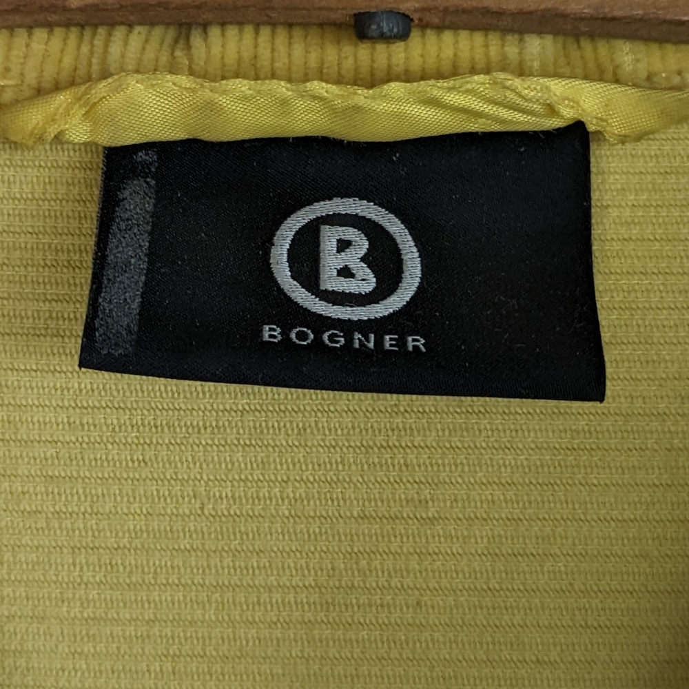 🐤 Bogner Canary Yellow Lightweight Corduroy Jacket Size M - Picture 8 of 8